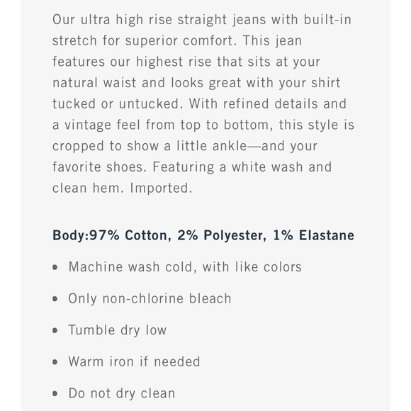 Abercrombie The Ankle Straight Ultra High Jeans, Curve Love, Cream, Size 27 - Picture 4 of 8